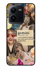 Gemini Zodiac Vivo V25 5G Glass Case