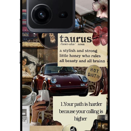 Taurus Zodiac Vivo V25 5G Glass Case