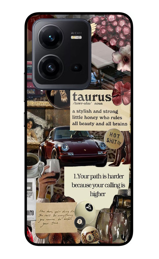 Taurus Zodiac Vivo V25 5G Glass Case