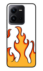 Fired Up – White Vivo V25 5G Glass Case