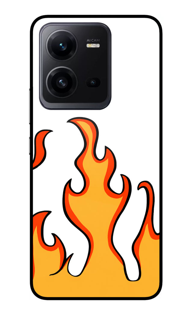 Fired Up – White Vivo V25 5G Glass Case
