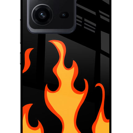 Fired Up – Black Vivo V25 5G Glass Case