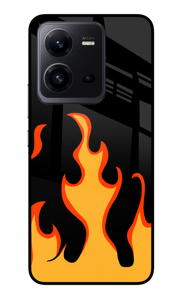 Fired Up – Black Vivo V25 5G Glass Case