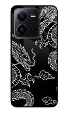 Twin Dragons Vivo V25 5G Glass Case