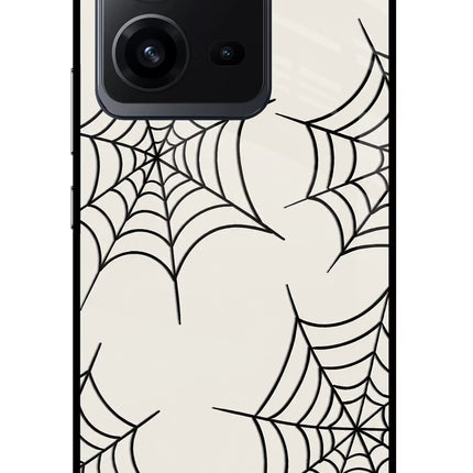 Spider Web Vivo V25 5G Glass Case