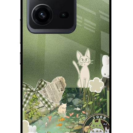 Aesthetic anime Vivo V25 5G Glass Case