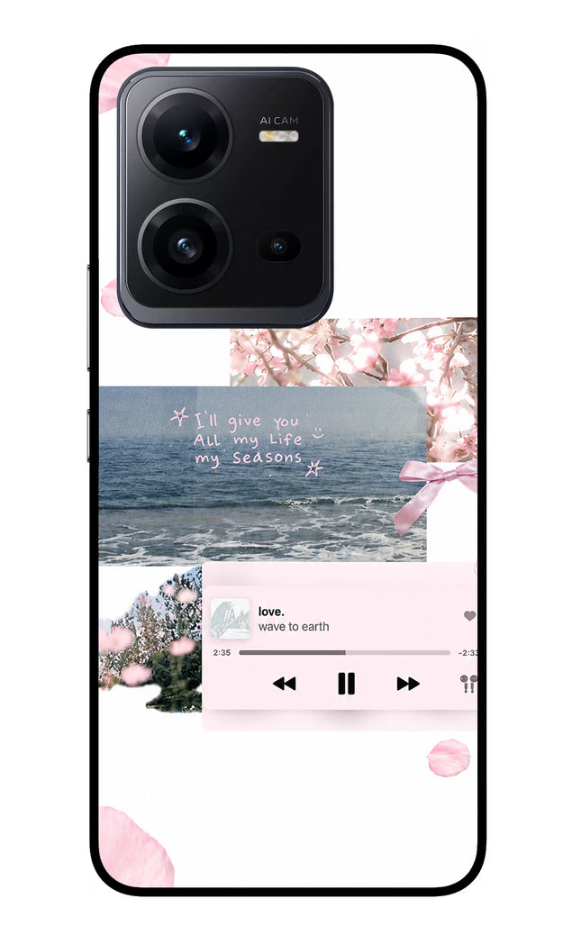 Wave to earth Vivo V25 5G Glass Case