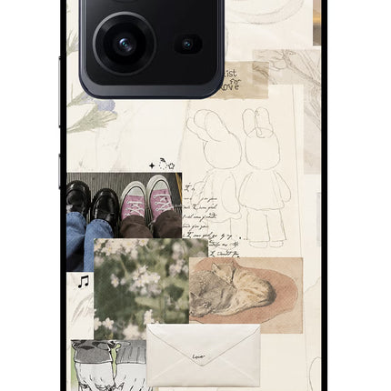 Soft Aesthetic Vivo V25 5G Glass Case