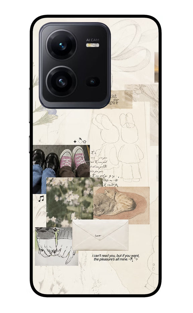 Soft Aesthetic Vivo V25 5G Glass Case