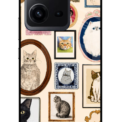 Mirror Cats Vivo V25 5G Glass Case