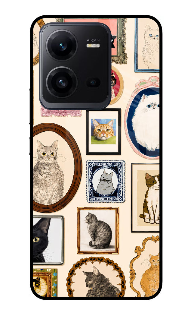 Mirror Cats Vivo V25 5G Glass Case