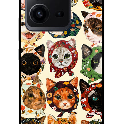 Cool Cat Vivo V25 5G Glass Case