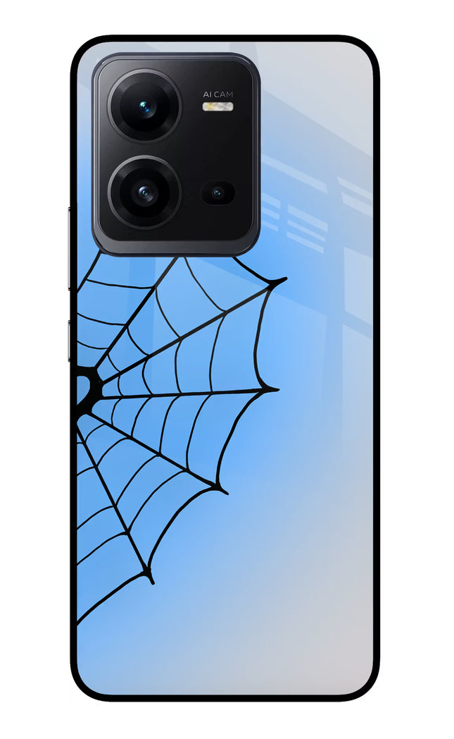 Blue Web Vivo V25 5G Glass Case