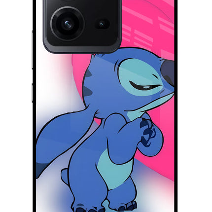 Stitch Hug Vivo V25 5G Glass Case