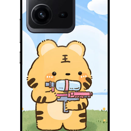 Tiger Treat Vivo V25 5G Glass Case