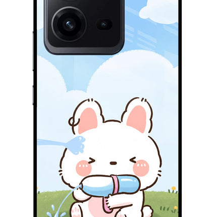 Bunny Treat Vivo V25 5G Glass Case