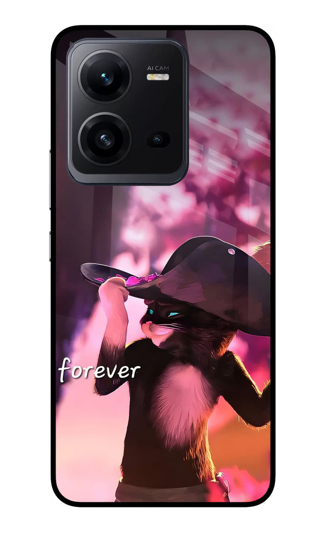 Forever Cat Vivo V25 5G Glass Case
