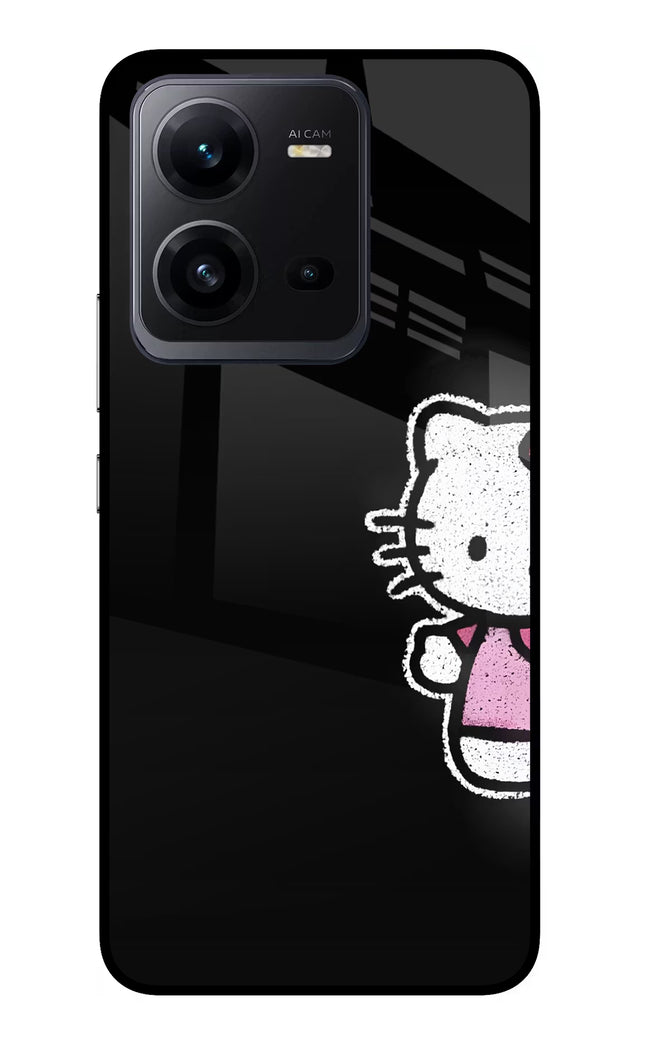 Kitty Charm Vivo V25 5G Glass Case
