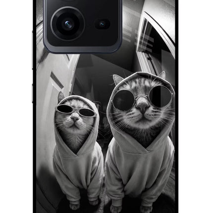 Hood Cats Vivo V25 5G Glass Case