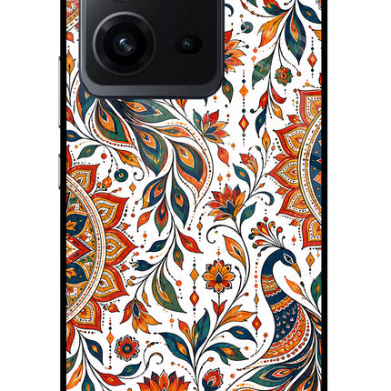 White Mayura Vivo V25 5G Glass Case