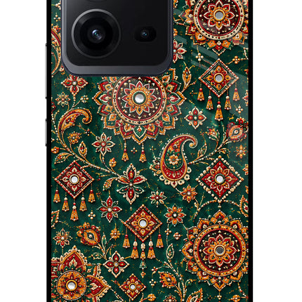 Green Pataka Vivo V25 5G Glass Case