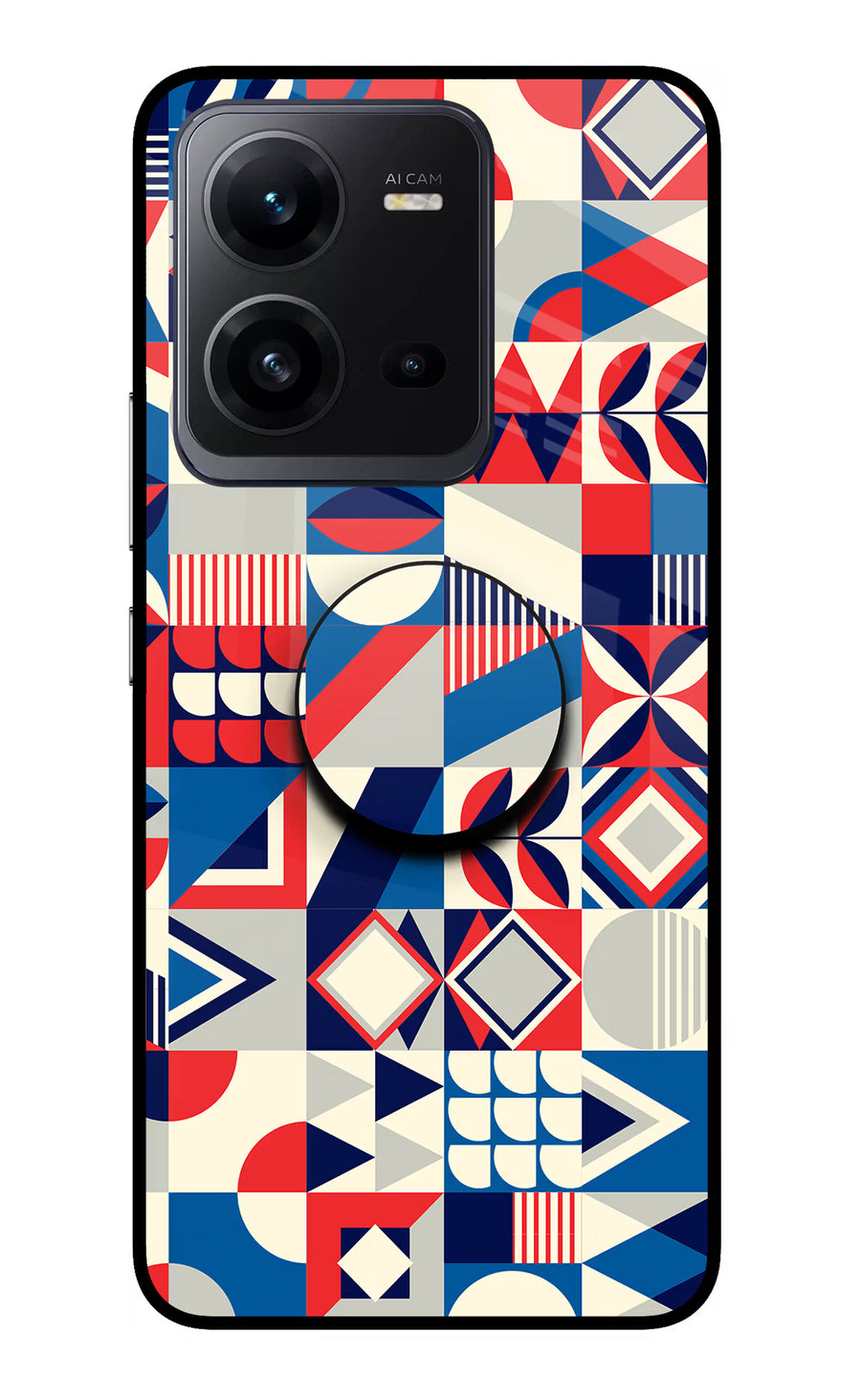Colorful Pattern Vivo V25 5G Pop Case, Glass case