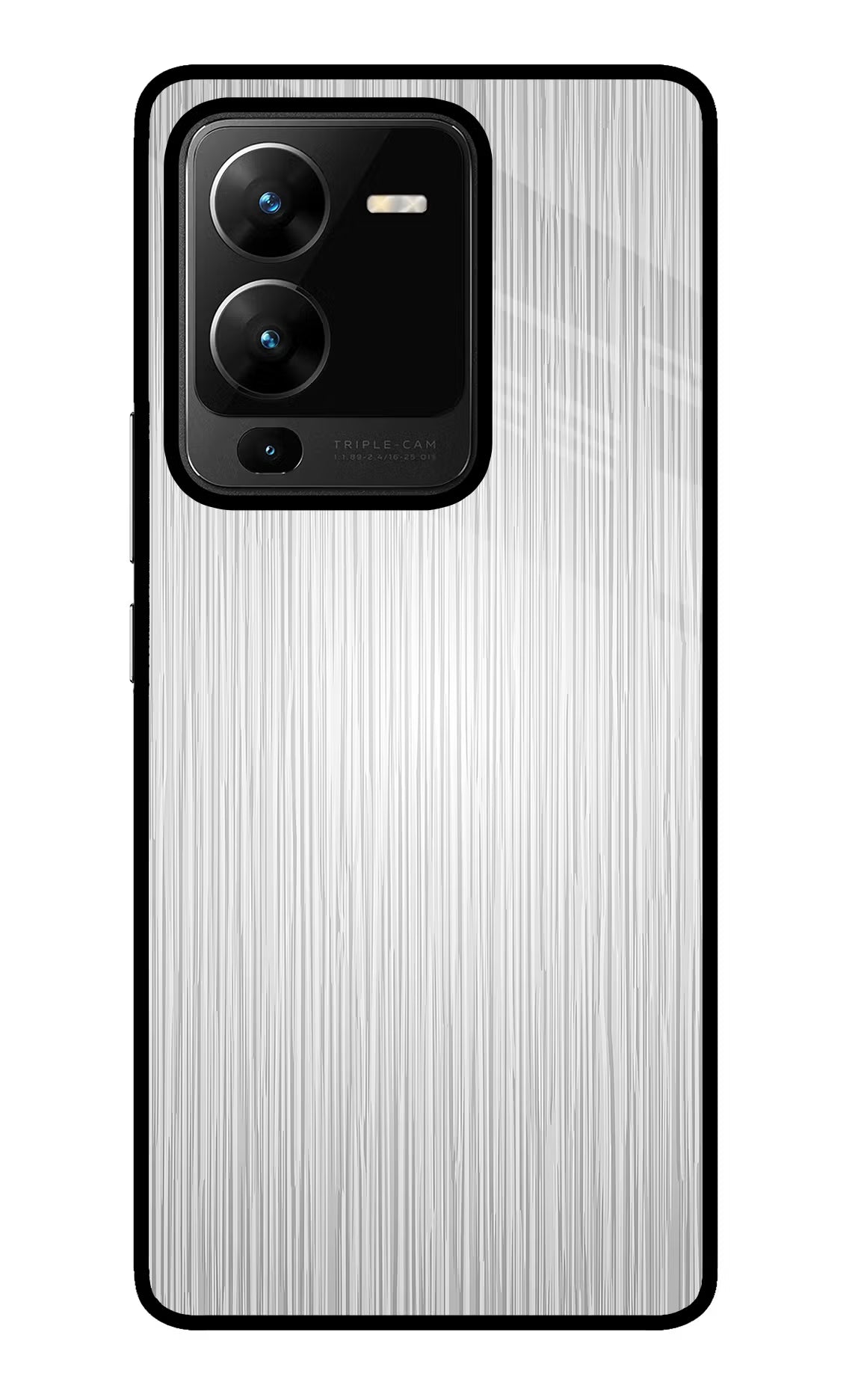 Wooden Grey Texture Vivo V25 Pro 5G Glass Case Back Cover by Casekaro