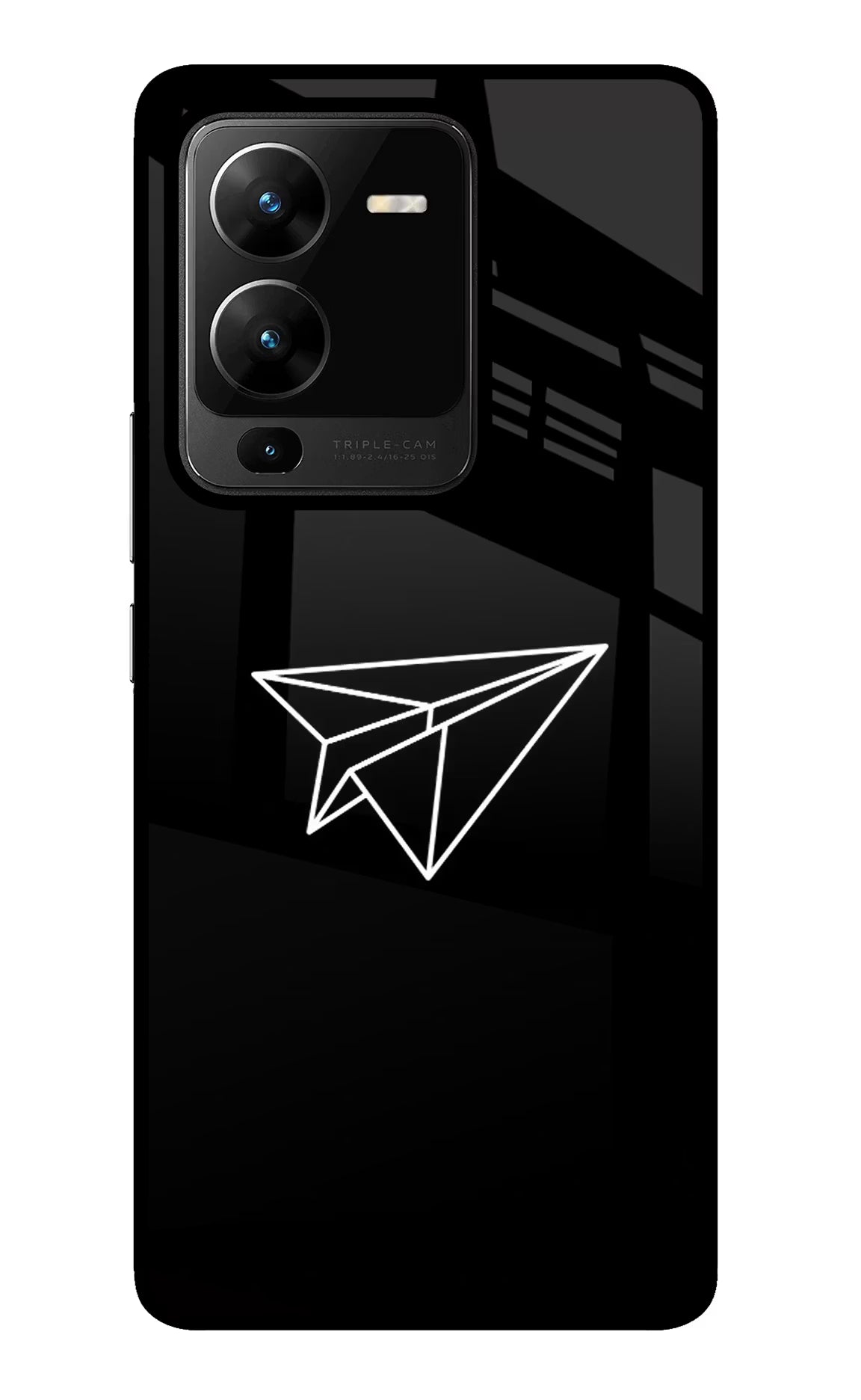 Paper Plane White Vivo V25 Pro 5G Glass Case