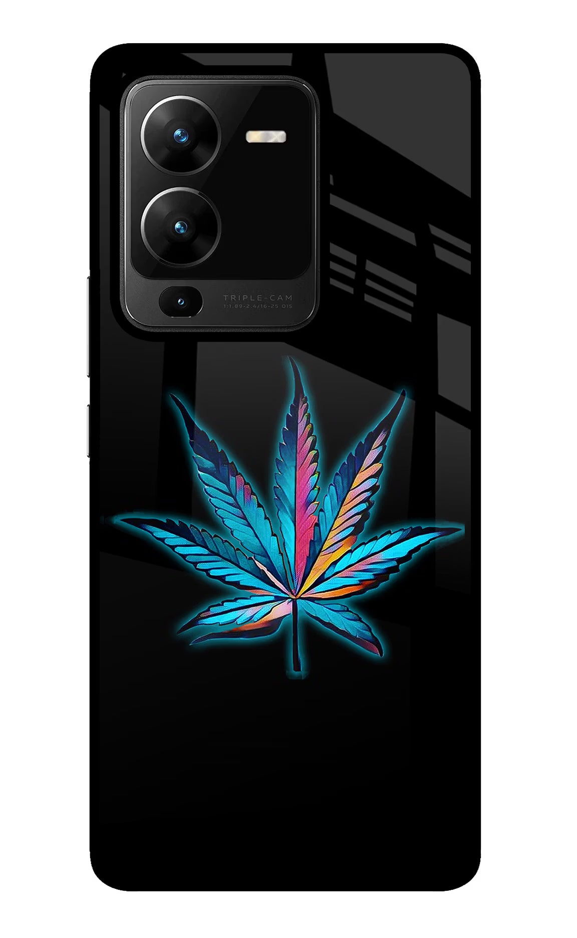 Weed Vivo V25 Pro 5G Glass Case Back Cover by Casekaro