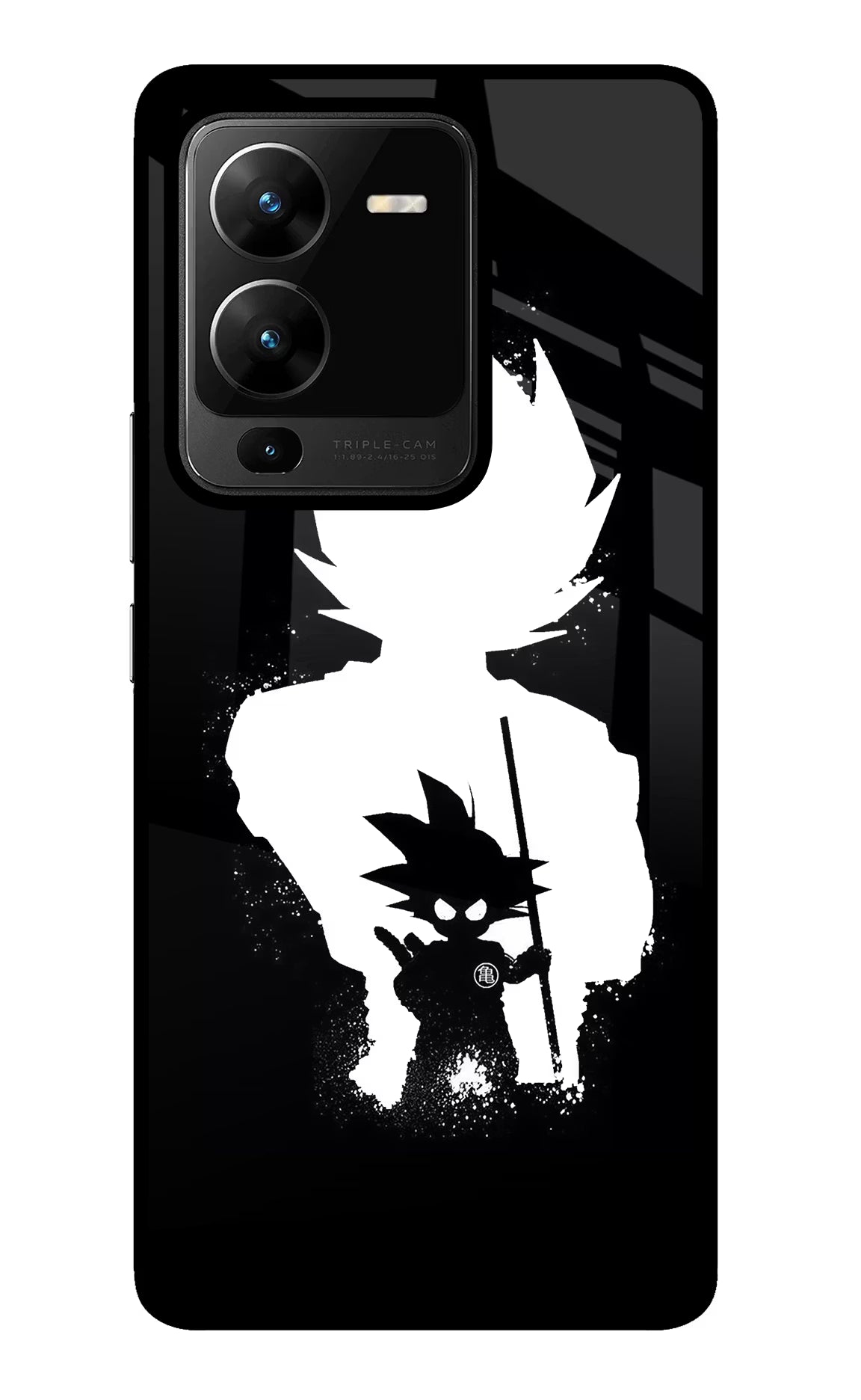 Goku Shadow Vivo V25 Pro 5G Glass Case Back Cover by Casekaro