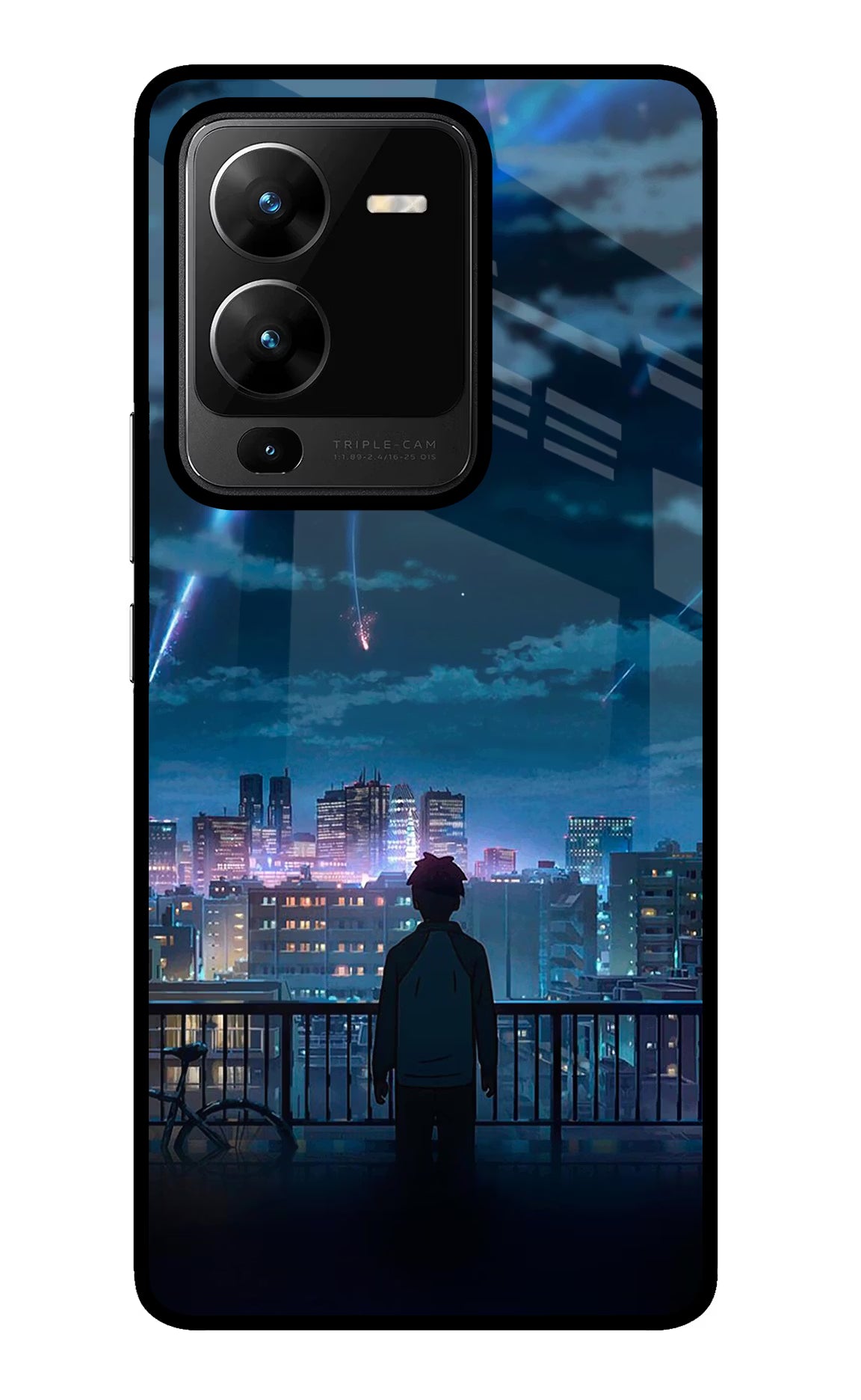 Anime Vivo V25 Pro 5G Glass Case Back Cover by Casekaro