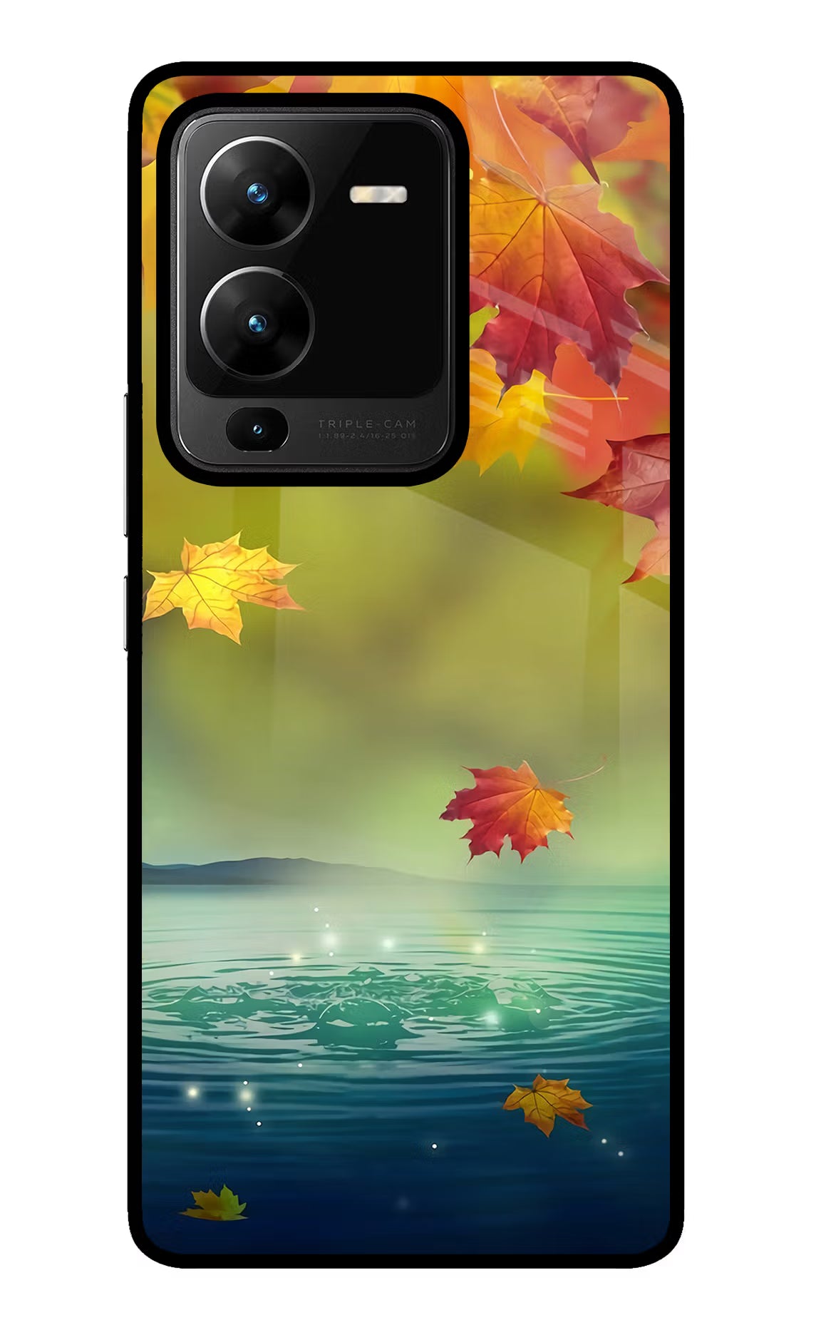 Flowers Vivo V25 Pro 5G Glass Case Back Cover by Casekaro