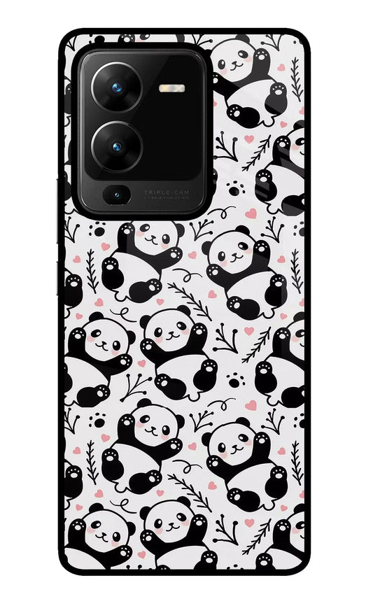 Cute Panda Vivo V25 Pro 5G Glass Case