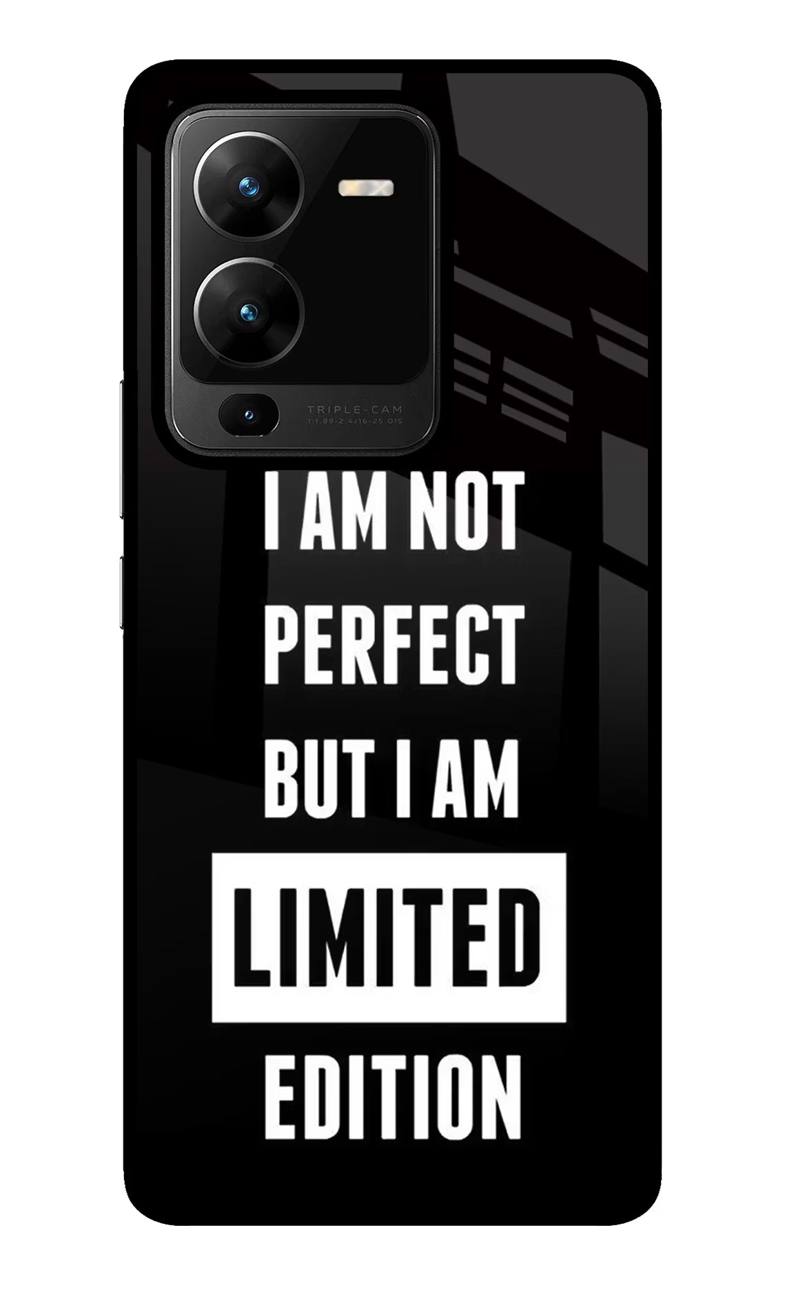 I Am Not Perfect But I Am Limited Edition Vivo V25 Pro 5G Glass Case Back Cover by Casekaro