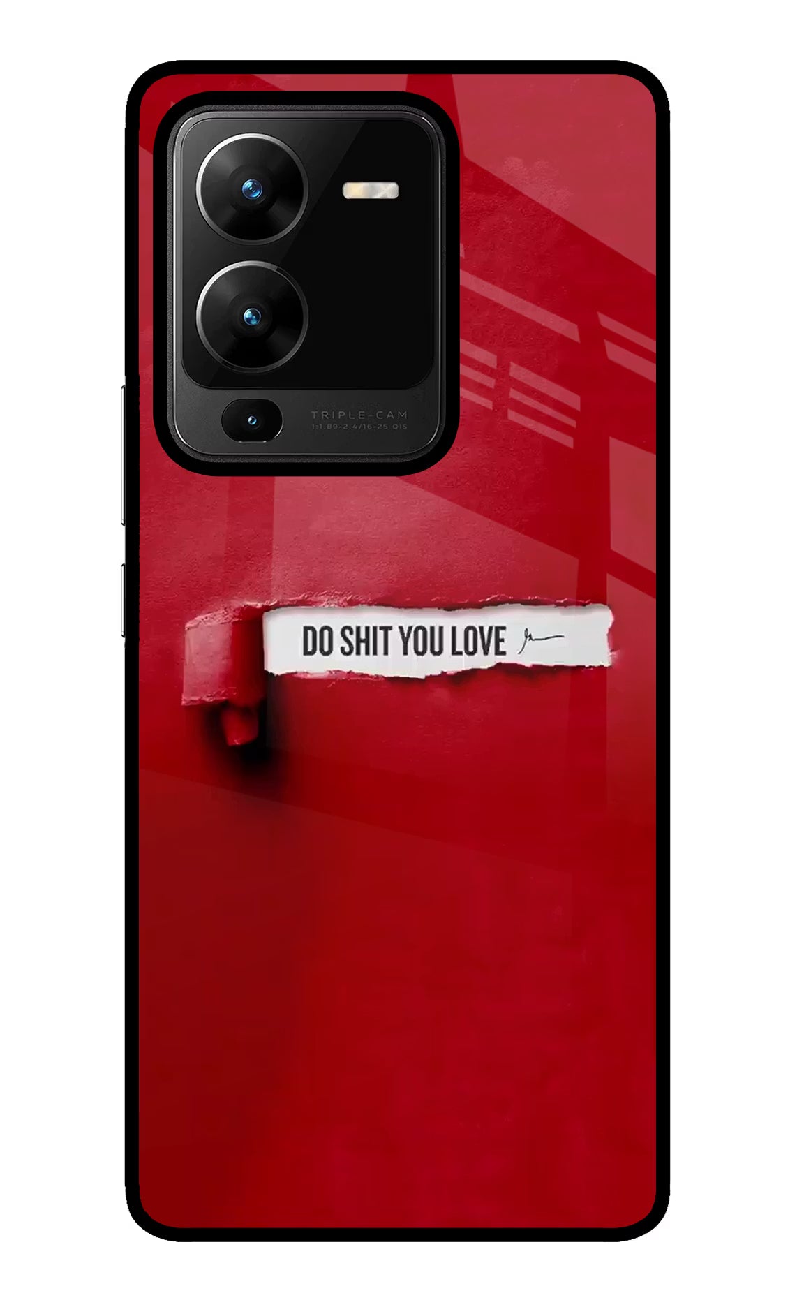Do Shit You Love Vivo V25 Pro 5G Glass Case Back Cover by Casekaro