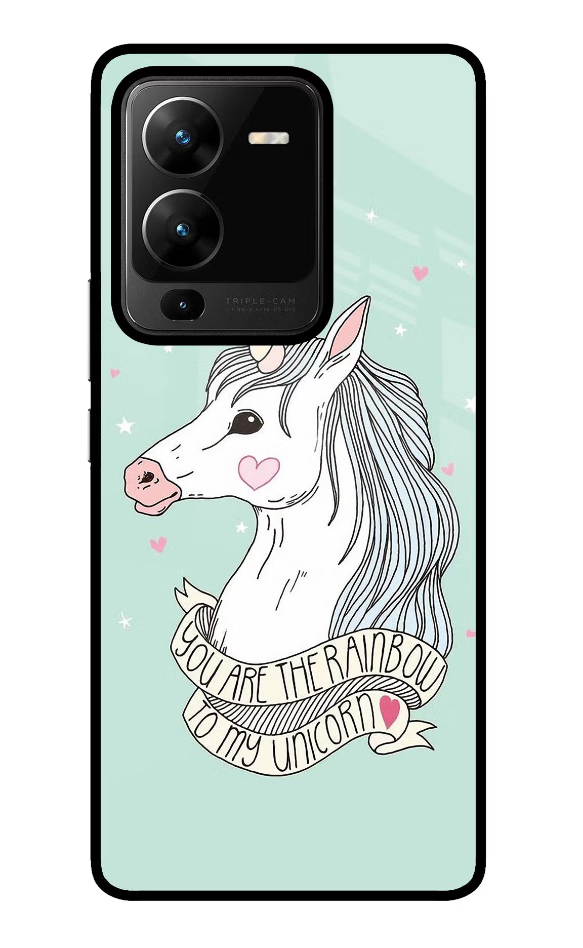 Unicorn Wallpaper Vivo V25 Pro 5G Glass Case Back Cover by Casekaro