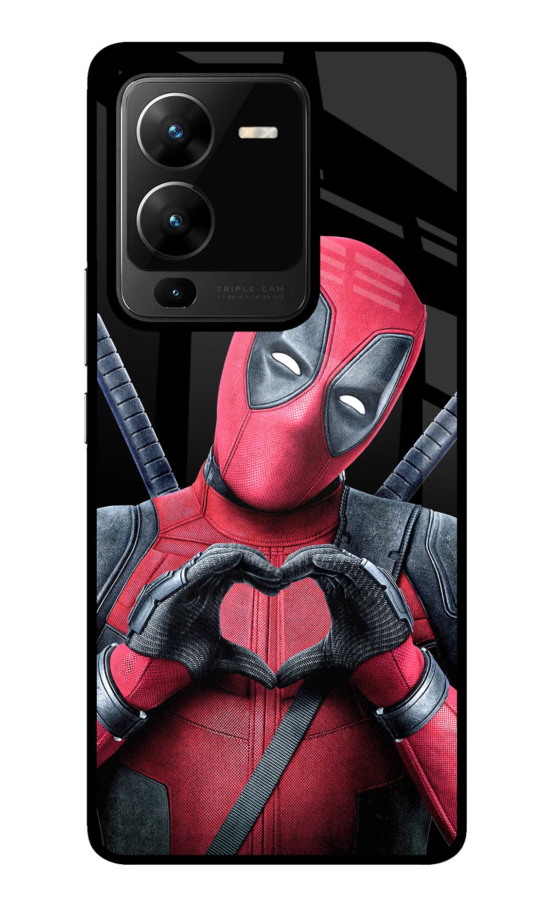 Deadpool Vivo V25 Pro 5G Glass Case Back Cover by Casekaro