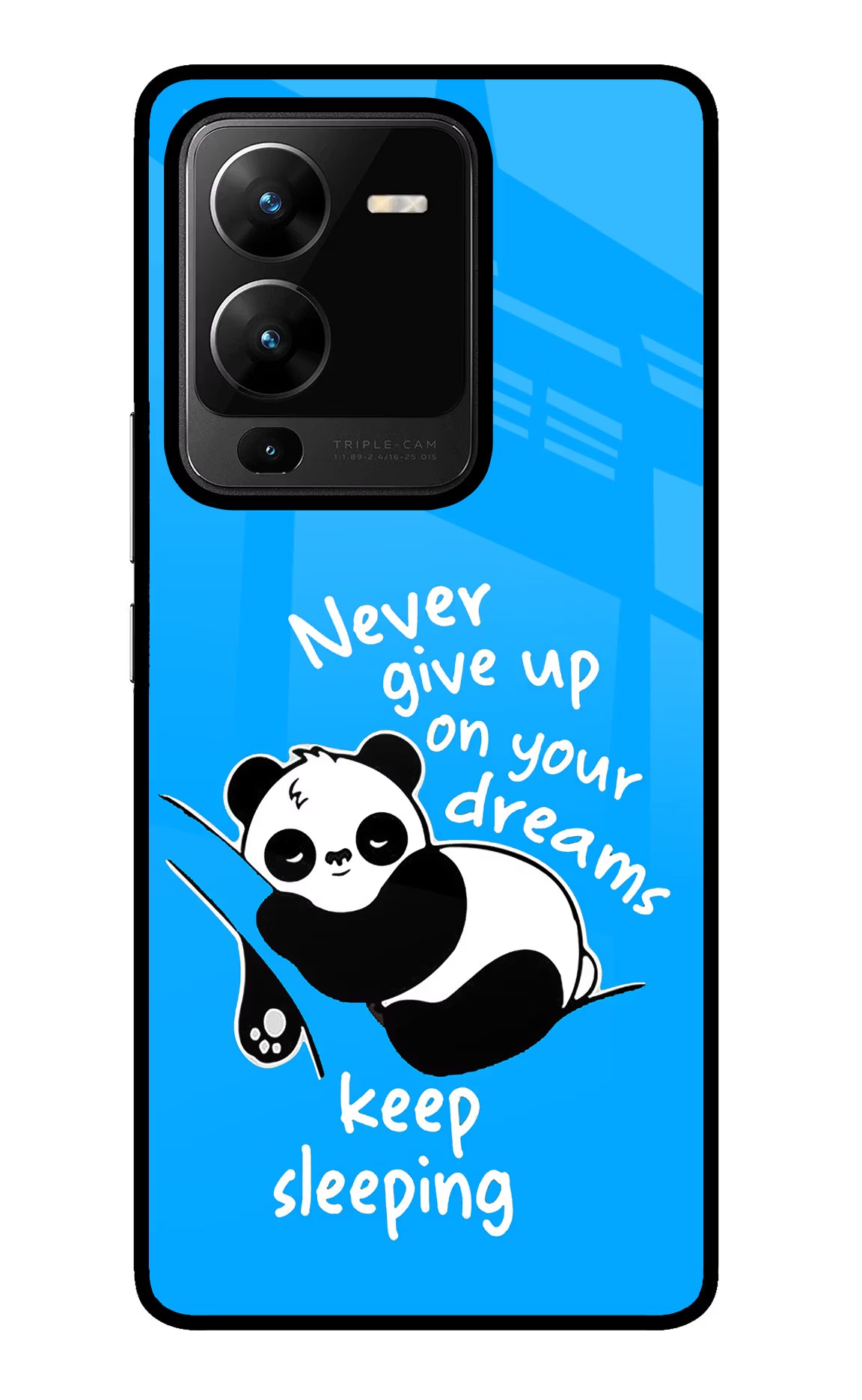 Keep Sleeping Vivo V25 Pro 5G Glass Case Back Cover by Casekaro