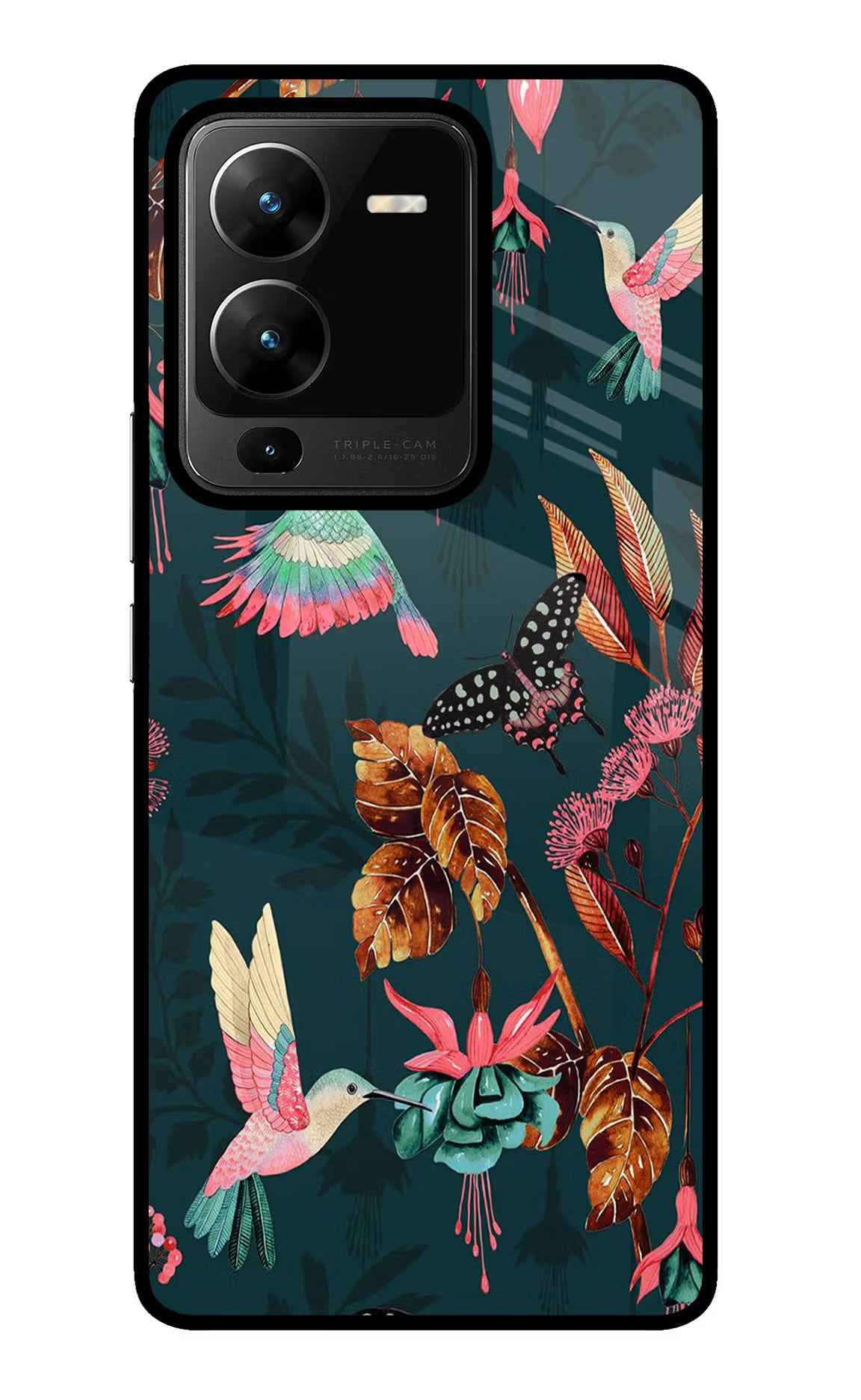 Birds Vivo V25 Pro 5G Glass Case Back Cover by Casekaro