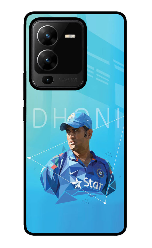 Dhoni Artwork Vivo V25 Pro 5G Glass Case