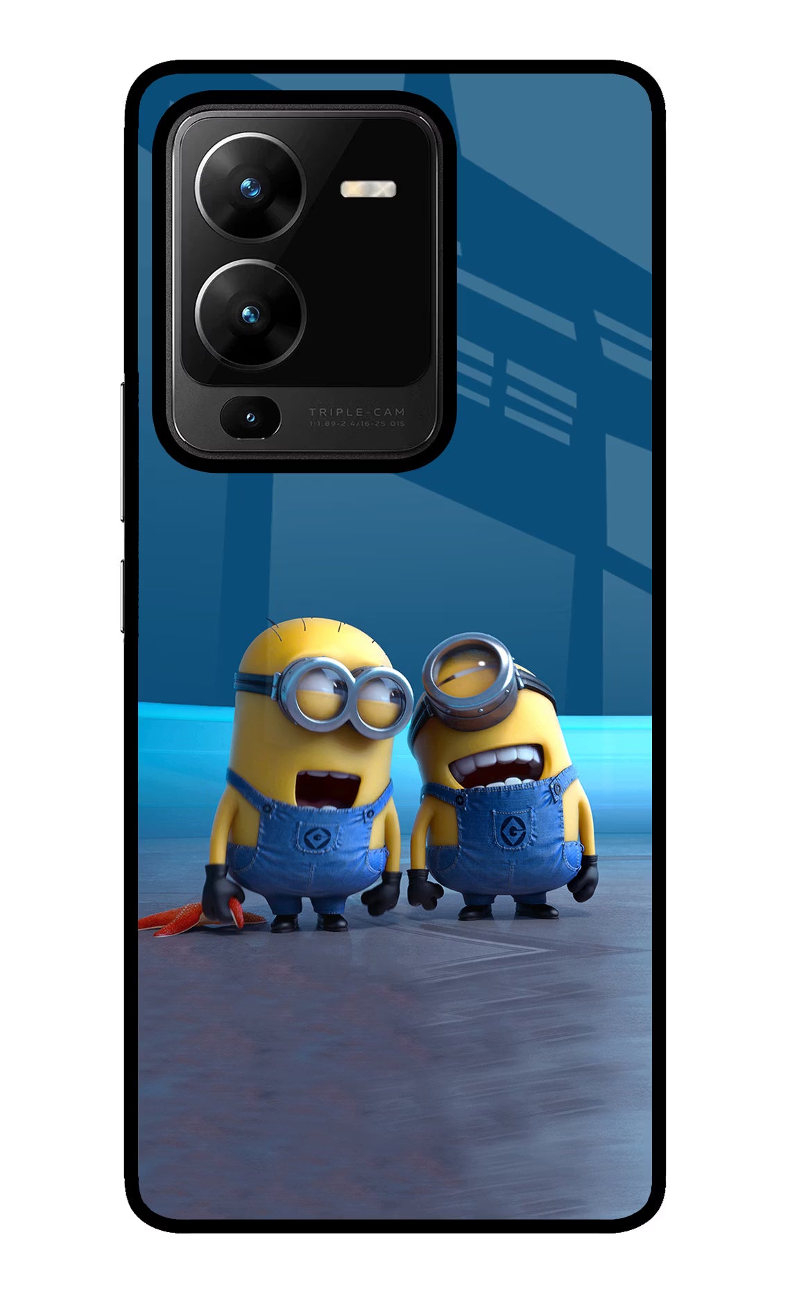 Minion Laughing Vivo V25 Pro 5G Glass Case Back Cover by Casekaro