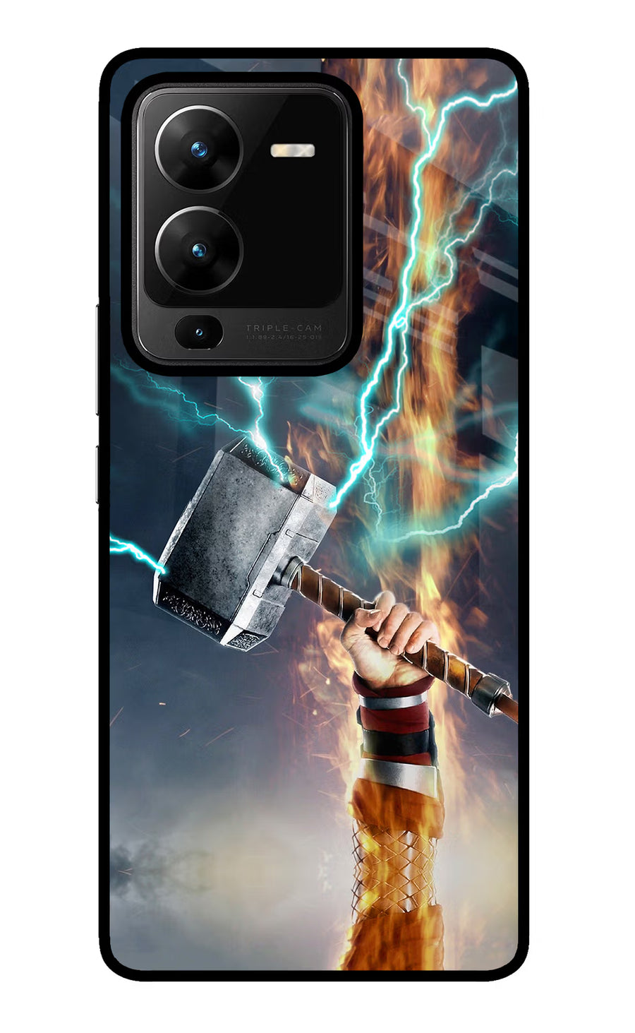 Thor Hammer Mjolnir Vivo V25 Pro 5G Back Cover, Glass case