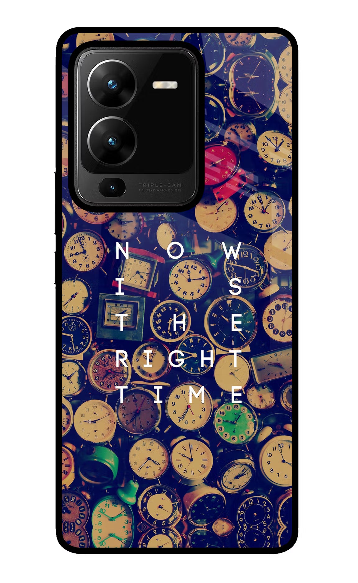 Now is the Right Time Quote Vivo V25 Pro 5G Glass Case