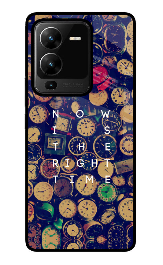Now is the Right Time Quote Vivo V25 Pro 5G Glass Case