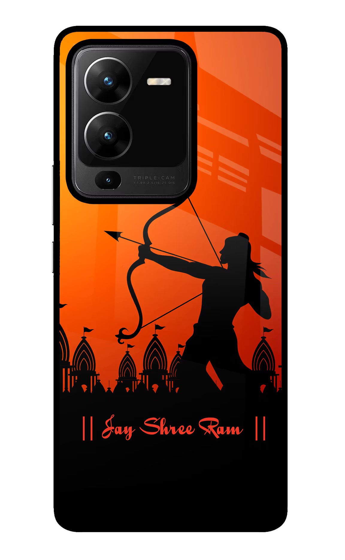 Lord Ram - 4 Vivo V25 Pro 5G Glass Case Back Cover by Casekaro