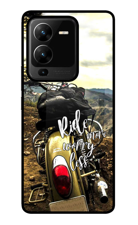 Ride More Worry Less Vivo V25 Pro 5G Glass Case