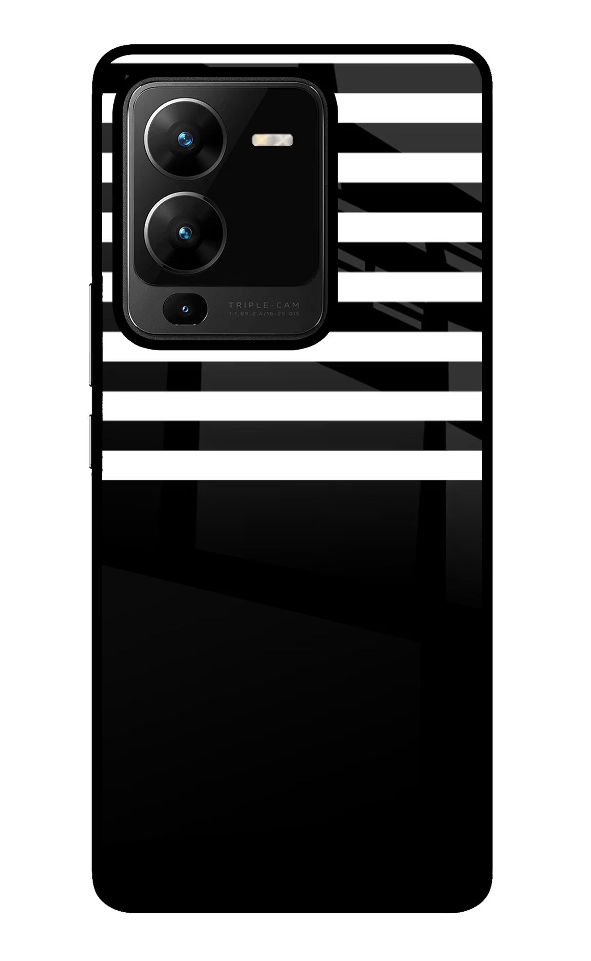 Black and White Print Vivo V25 Pro 5G Glass Case