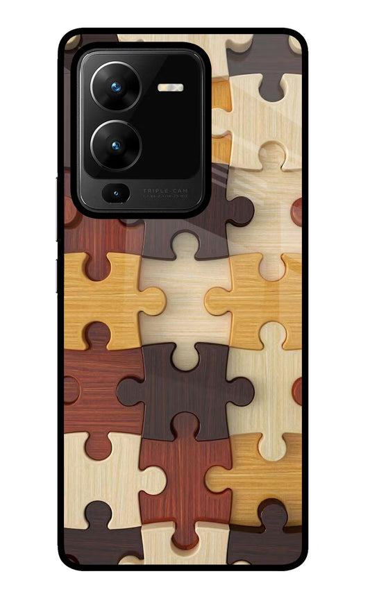 Wooden Puzzle Vivo V25 Pro 5G Glass Case