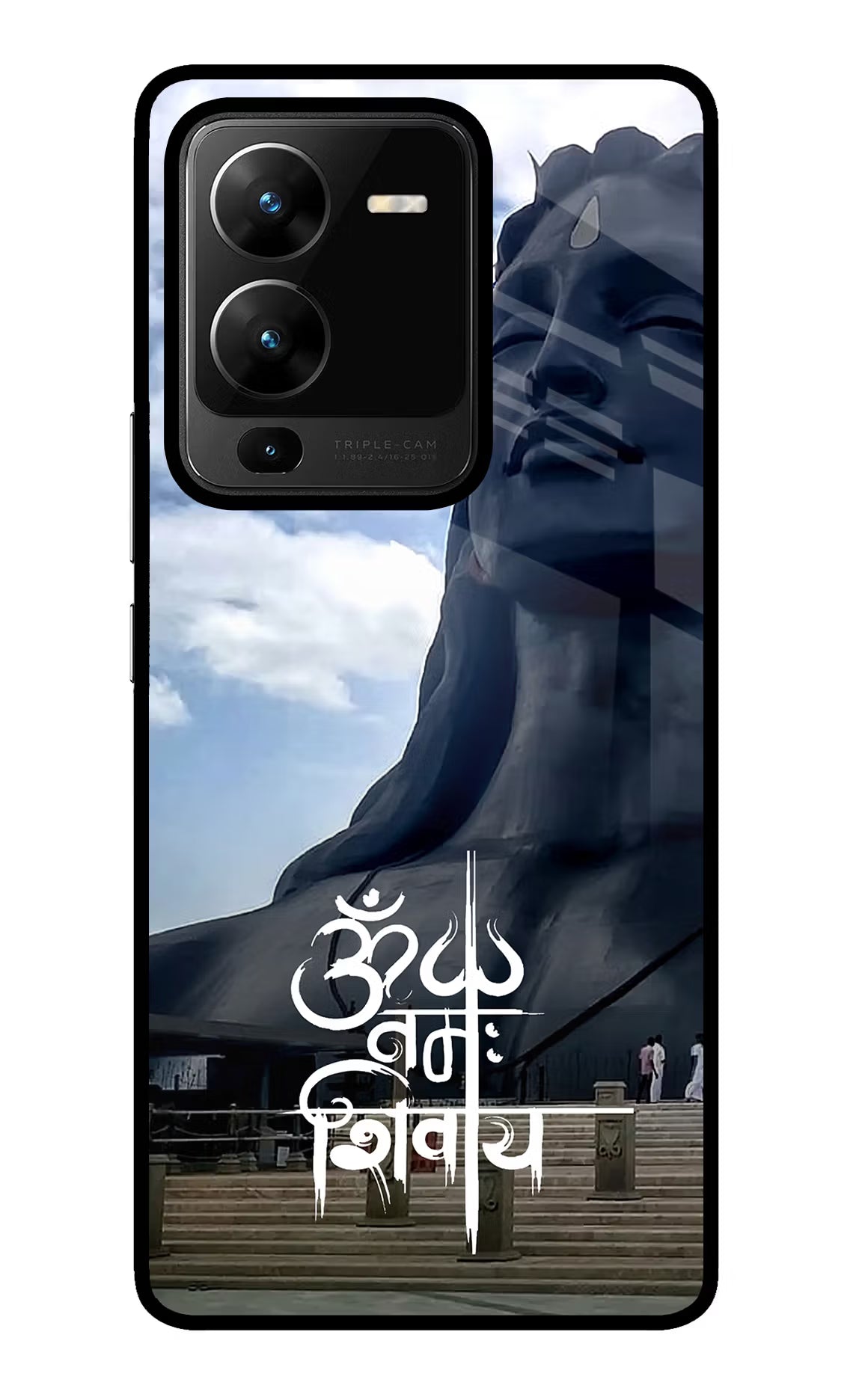 Om Namah Shivay Vivo V25 Pro 5G Glass Case Back Cover by Casekaro
