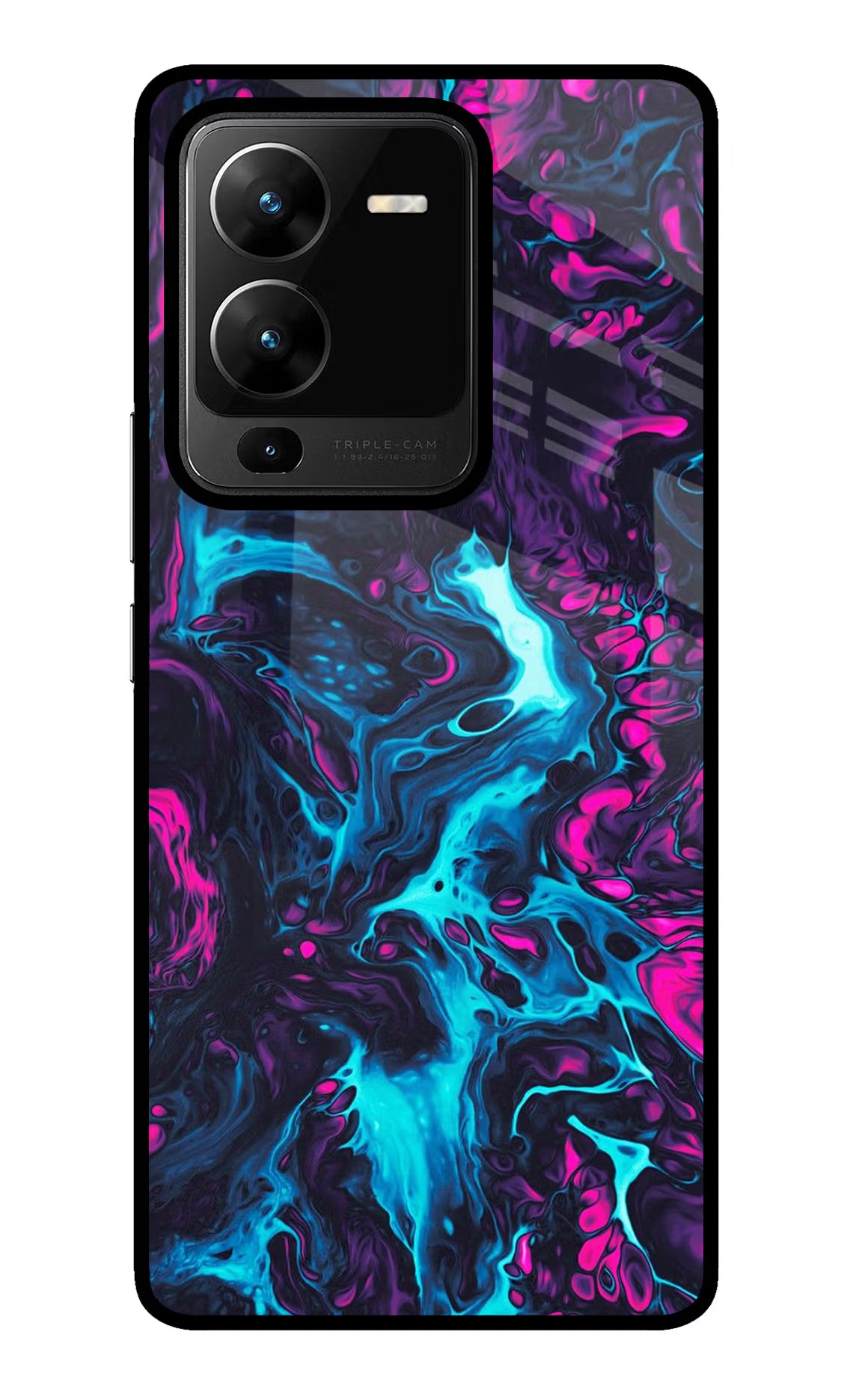Abstract Vivo V25 Pro 5G Glass Case Back Cover by Casekaro